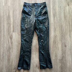 Abercrombie & Fitch The Skinny Ultra High Rise Vegan Leather Pants Black 6 Short